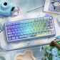 Pochacco 104+18 Clear PC+PBT Dye-subbed Pudding Jelly Keycaps Set MSA Profile Mechanical Keyboard